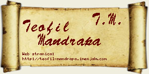 Teofil Mandrapa vizit kartica